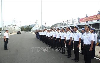 Tàu 016 - Quang Trung lên đường tham gia Diễn tập 'Hòa bình hữu nghị 2023