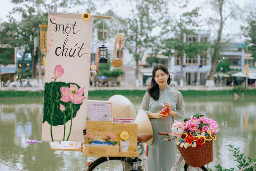 Nên thơ "xe đạp cà phê”