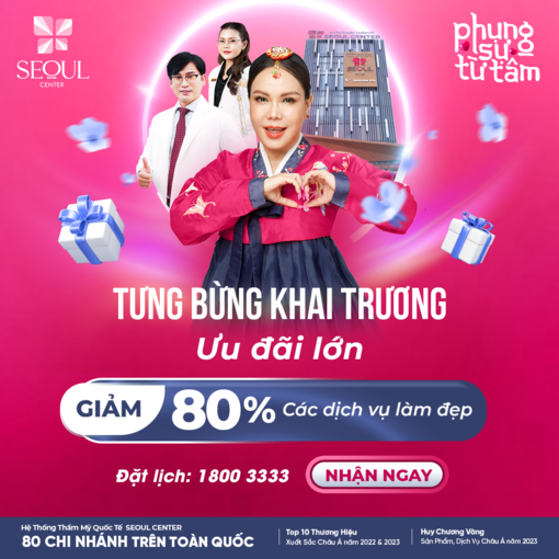 Seoul Center Châu Đốc tung ưu đãi vàng giảm 80% mừng khai trương