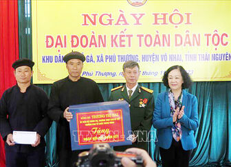 Thường trực Ban Bí thư dự Ngày hội Đại đoàn kết toàn dân tộc tại tỉnh Thái Nguyên