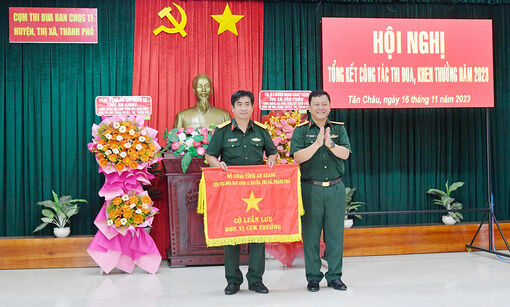 An Giang tổng kết phong trào "Thi đua quyết thắng" ban chỉ huy quân sự cấp huyện