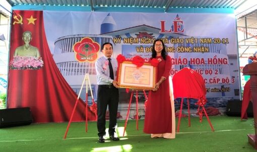 Trường Mẫu giáo Hoa Hồng đạt chuẩn quốc gia mức 2