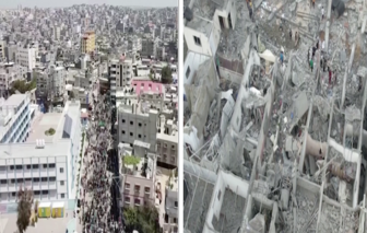 Hình ảnh tương phản chưa từng có ở Gaza trước và sau ngày nổ ra xung đột Israel - Hamas