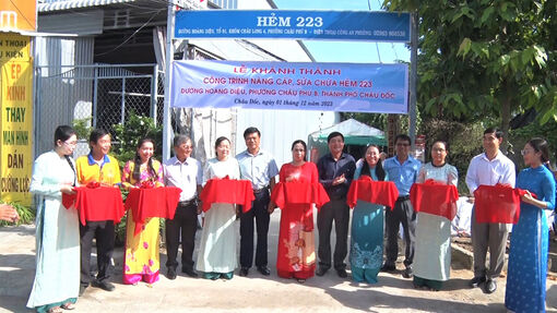 Khánh thành công trình nâng cấp, sửa chữa hẻm 223 đường Hoàng Diệu