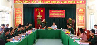 Đảng ủy Quân sự huyện Tri Tôn đánh giá nhiệm vụ năm 2023