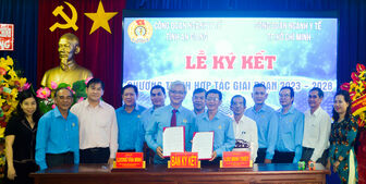 Công đoàn ngành y tế An Giang ký kết phối hợp với Công đoàn ngành y tế TP. Hồ Chí Minh