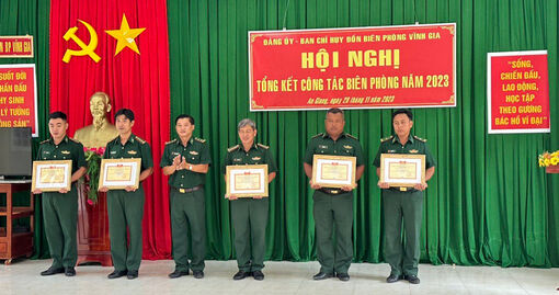 Đồn Biên phòng Vĩnh Gia đạt đơn vị tiên tiến năm 2023
