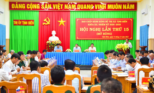 Hội nghị Ban Chấp hành Đảng bộ TX. Tịnh Biên lần thứ 15 (nhiệm kỳ 2020-2025)