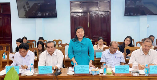 Đoàn công tác tỉnh kiểm tra công tác bảo vệ trẻ em năm 2023 ở huyện Chợ Mới