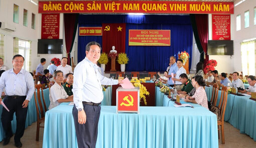 Đảng bộ huyện Châu Thành lấy phiếu tín nhiệm đối với Thường trực Huyện ủy nhiệm kỳ 2020-2025