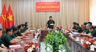 Đảng ủy Quân sự tỉnh An Giang trao quyết định cán bộ