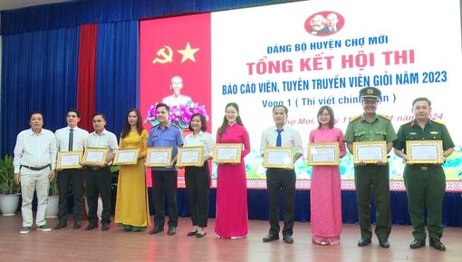 Ban Tuyên giáo Huyện ủy Chợ Mới tổng kết Hội thi báo cáo viên, tuyên truyền viên giỏi vòng 1