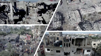 Hình ảnh Dải Gaza đổ nát, hoang tàn sau 100 ngày xung đột Israel - Hamas