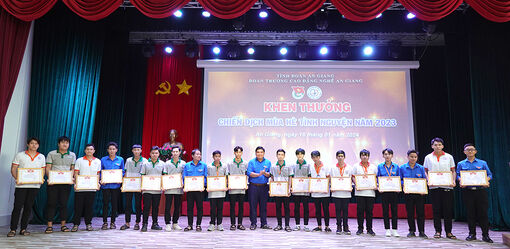 Hội nghị tổng kết công tác Đoàn và phong trào thanh niên năm học 2022-2023, chiến dịch Mùa hè tình nguyện năm 2023 Trường Cao đẳng Nghề An Giang