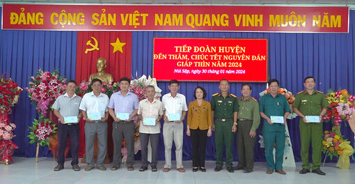 Bí thư Huyện ủy Thoại Sơn kiểm tra tình hình trước dịp Tết nguyên đán tại thị trấn Núi Sập và 2 xã: Bình Thành, Thoại Giang