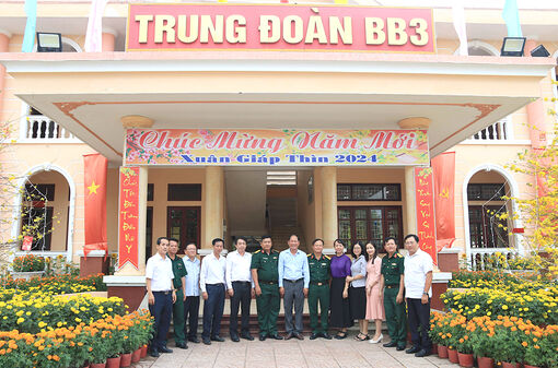 Đảng ủy Khối Cơ quan và Doanh nghiệp tỉnh An Giang chúc Tết lực lượng vũ trang
