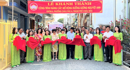 TP. Châu Đốc khánh thành công trình nâng cấp, mở rộng cầu đường Sương Nguyệt Anh
