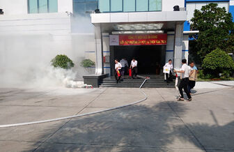 Công ty Điện lực An Giang thực tập phương án phòng cháy chữa cháy và cứu nạn cứu hộ