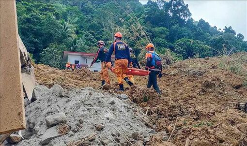 Hơn 5.000 người bị ảnh hưởng lở đất tại Philippines