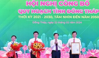 Phó Thủ tướng Lê Minh Khái dự hội nghị công bố Quy hoạch tỉnh Đồng Tháp thời kỳ 2021-2030, tầm nhìn đến năm 2050