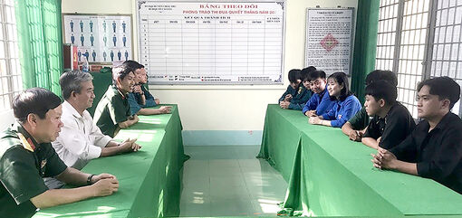 Thanh niên Châu Phú lên đường nhập ngũ