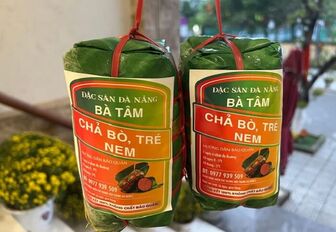 Chả bò Bà Tâm đặc sản nổi tiếng nhất Đà Nẵng mua về làm quà