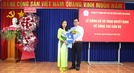 Bổ nhiệm lại Phó Giám đốc Công ty TNHH MTV Xổ số kiến thiết An Giang Trình Bảo Châu