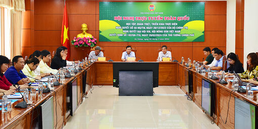 Trung ương Hội Nông dân Việt Nam tổ chức Hội nghị trực tuyến triển khai nhiều nội dung quan trọng