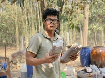 Thanh niên Khmer với dự án nông nghiệp tuần hoàn