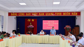 Huyện ủy Phú Tân kiểm điểm tình hình thực hiện nhiệm vụ chính trị quý I/2024