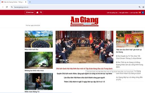 Báo An Giang Online xếp thứ 8 Top 10 báo Đảng địa phương có lượt truy cập nhiều nhất
