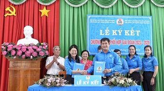 Liên đoàn Lao động huyện An Phú và quận Tân Bình ký kết hợp tác