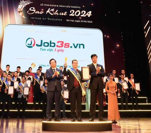 Vượt qua nhiều đối thủ, Job3s.vn đạt Giải thưởng Sao Khuê 2024 ở hạng mục A-IoT