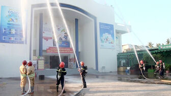 Thực tập phương án chữa cháy và cứu nạn cứu hộ tại Siêu thị Co.opmart Tân Châu