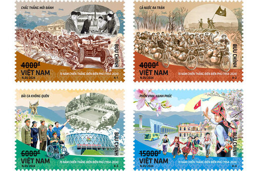 Bộ tem kỷ niệm 70 năm Chiến thắng Điện Biên Phủ sẽ được phát hành ngày 5/5