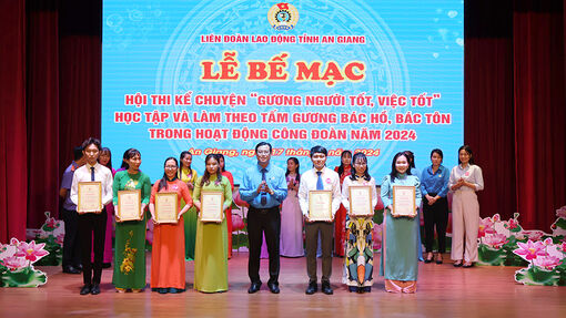 Thí sinh Lâm Thị Đẹp đoạt giải nhất Hội thi Kể chuyện “Gương người tốt, việc tốt” học tập và làm theo tấm gương đạo đức Bác Hồ, Bác Tôn