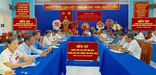 Thị trấn Núi Sập hoàn thành diễn tập chiến đấu trong khu vực phòng thủ năm 2024