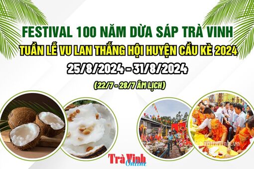 Festival 100 năm Dừa sáp Trà Vinh và Tuần lễ Vu lan Thắng hội huyện Cầu Kè năm 2024