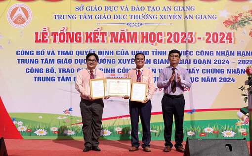 Trung tâm Giáo dục thường xuyên An Giang đạt chuẩn hạng III