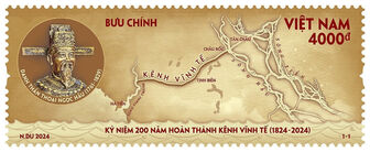 Công trình quốc gia kênh Vĩnh Tế được quảng bá trên tem bưu chính