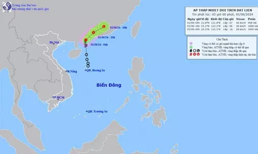 Bão số 1 suy yếu thành áp thấp nhiệt đới