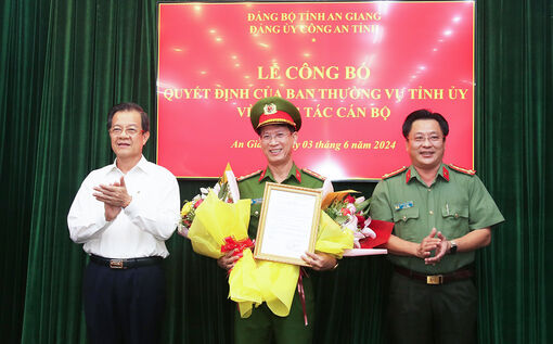 Đại tá Nguyễn Thế Hải, Phó Giám đốc Công an tỉnh được Ban Thường vụ Tỉnh ủy An Giang chỉ định tham gia Ban Chấp hành Đảng bộ Công an tỉnh