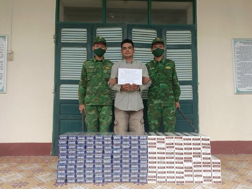 Bộ đội Biên phòng tỉnh An Giang bắt giữ đối tượng vận chuyển thuốc lá ngoại