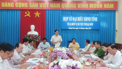 Họp Tổ Đại biểu HĐND tỉnh An Giang đơn vị huyện Thoại Sơn