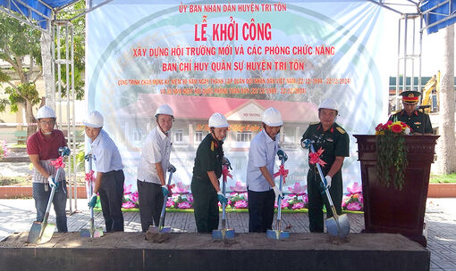 Xây mới hội trường và các phòng chức năng Ban Chỉ huy Quân sự huyện Tri Tôn