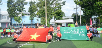 Huyện Châu Phú đăng cai Giải Bóng đá 5 người học sinh tiểu học năm 2024