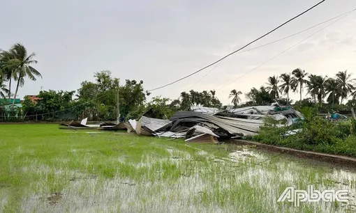 Tiền Giang: Dông lốc và mưa đá vừa qua làm thiệt hại 1,52 tỷ đồng