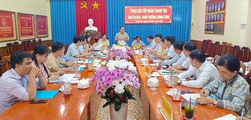 Đoàn thanh tra Ban Thi đua - Khen thưởng Trung ương kiểm tra việc thực hiện quy định của pháp luật về công tác thi đua, khen thưởng tại Thoại Sơn