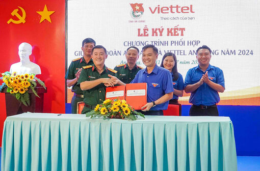 Tỉnh đoàn An Giang và Viettel An Giang ký kết chương trình phối hợp năm 2024