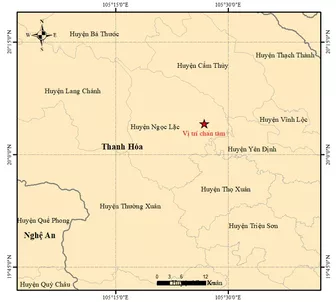 Thanh Hóa: Động đất cường độ 4,1 tại huyện Ngọc Lặc
